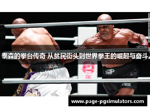泰森的拳台传奇 从贫民街头到世界拳王的崛起与奋斗