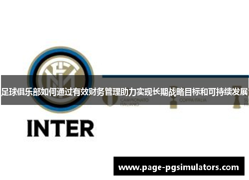 足球俱乐部如何通过有效财务管理助力实现长期战略目标和可持续发展 足球俱乐部如何通过有效财务管理助力实现长期战略目标和可持续发展
